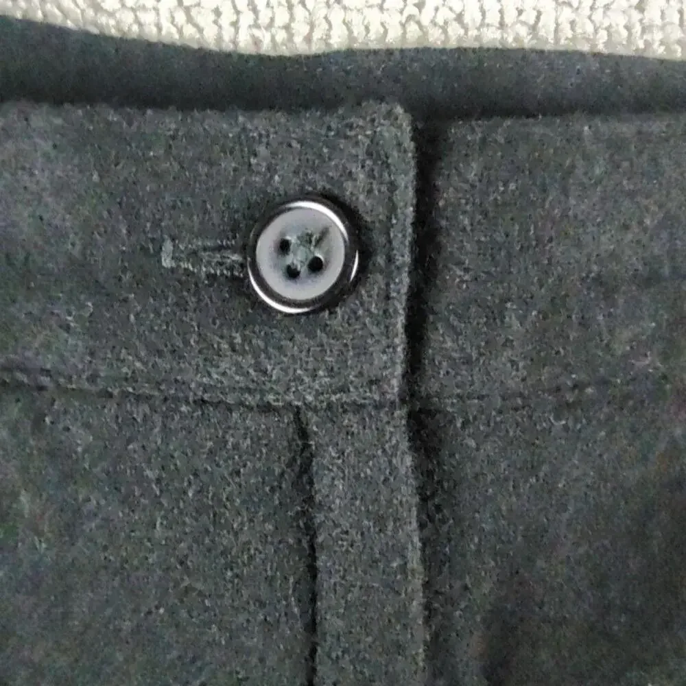 Vntg Sag Harbor Skirt Womens 8 Black Wool Straight Midi Lined Pockets Career